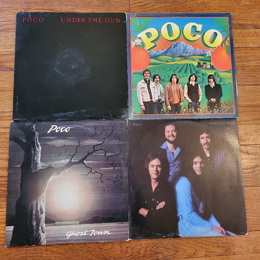 POCO Vinyl LOT Self Titled, Under the Gun, Ghost Town, Head over Heel Record LPC